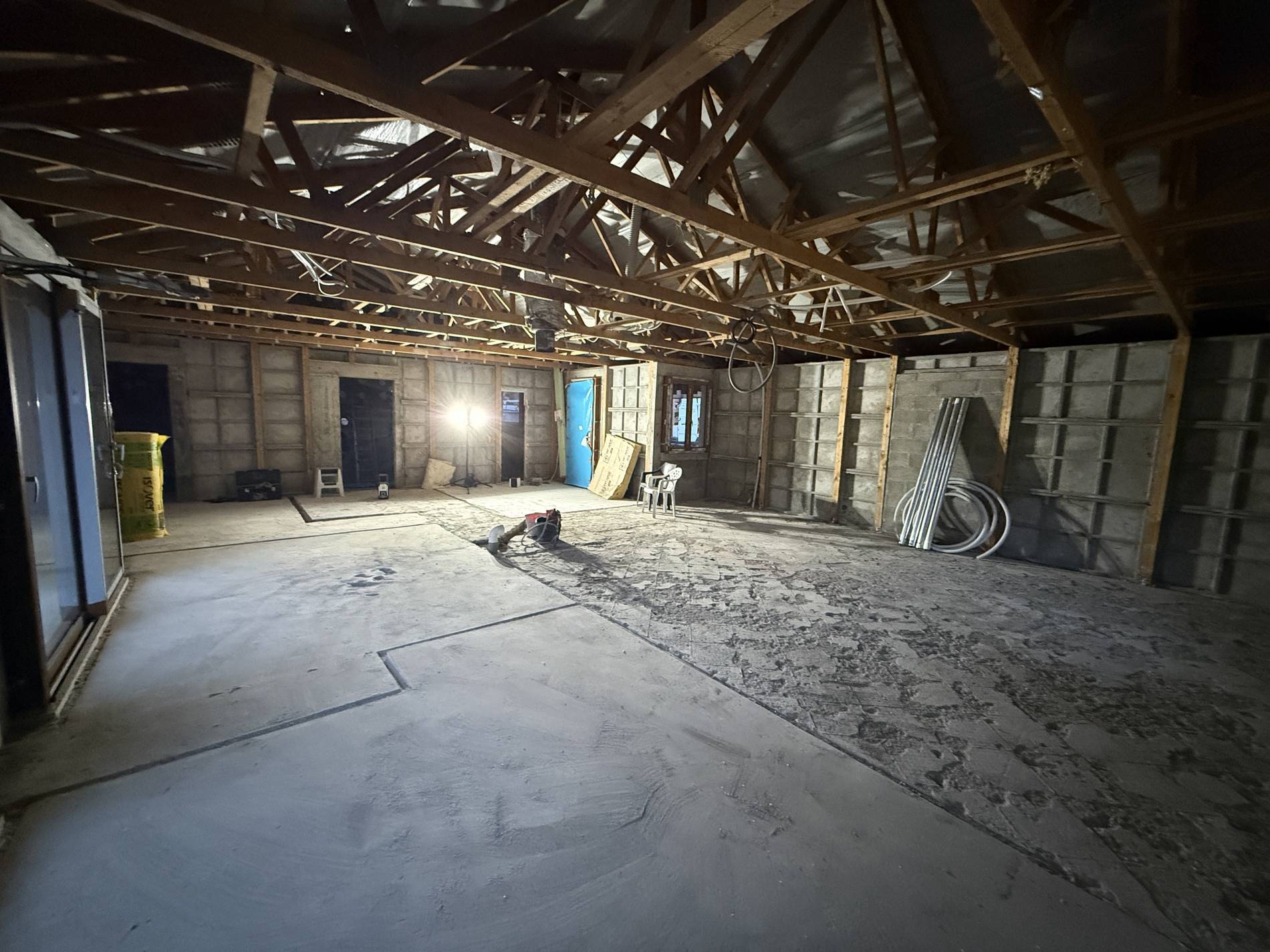 Avant la rénovation intérieure avec isolation et placo